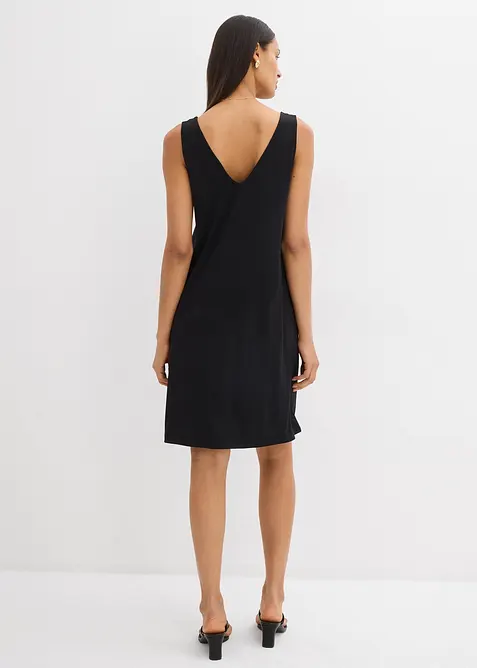 Fließendes Trägerkleid mit V-Ausschnitt, bonprix