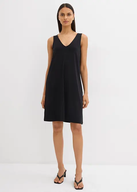 Fließendes Trägerkleid mit V-Ausschnitt, bonprix