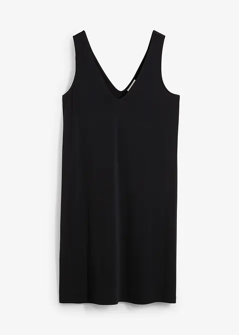 Fließendes Trägerkleid mit V-Ausschnitt, bonprix