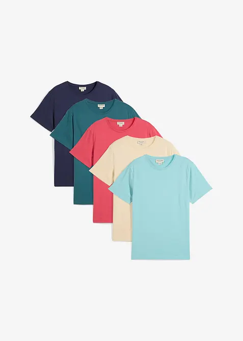 Lot de 5 T-shirts, bonprix