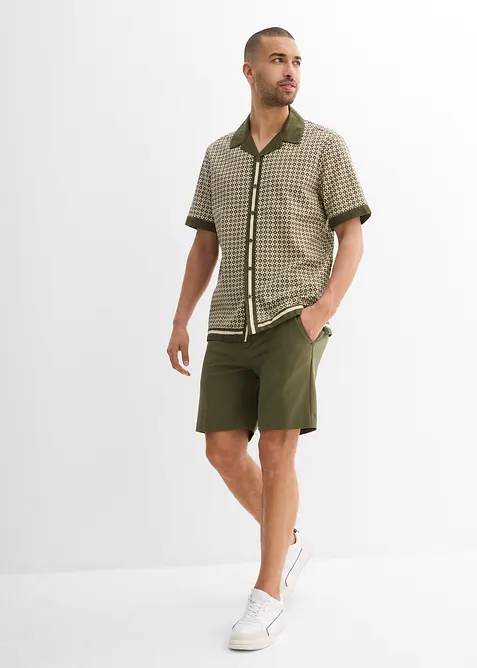 Chemise manches courtes en lin majoritaire, bonprix