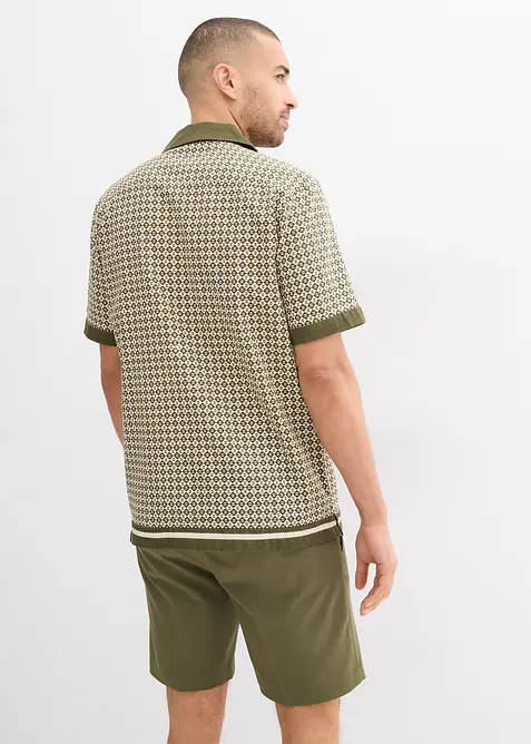 Chemise manches courtes en lin majoritaire, bonprix