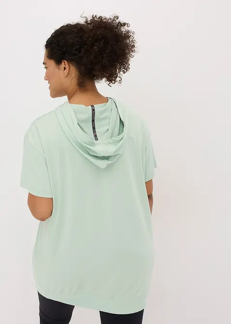 T-shirt de sport oversize avec capuche, séchage rapide, bonprix