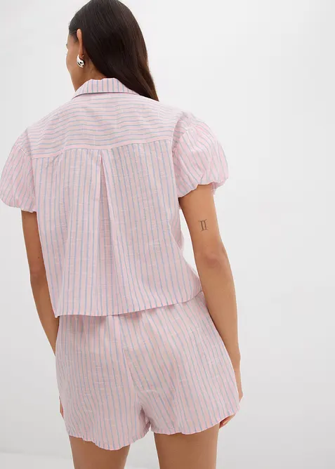 Kurzarmbluse aus reiner Baumwolle, bonprix