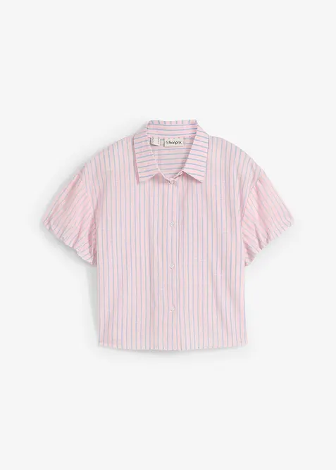 Kurzarmbluse aus reiner Baumwolle, bonprix