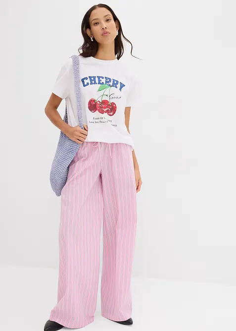 Pantalon  jogger 100% coton, bonprix