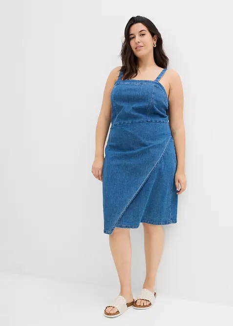 Jeanskleid in Wickeloptik, bonprix