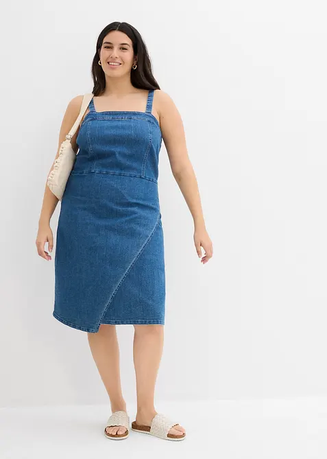 Jeanskleid in Wickeloptik, bonprix