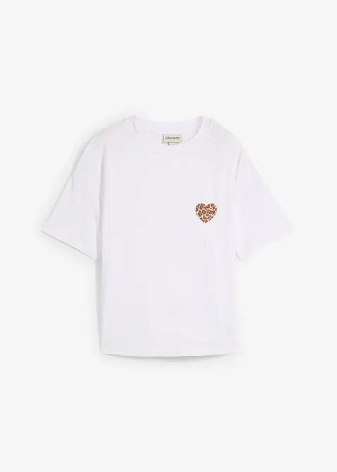 Verkürztes Shirt mit überschnittener Schulter, bonprix