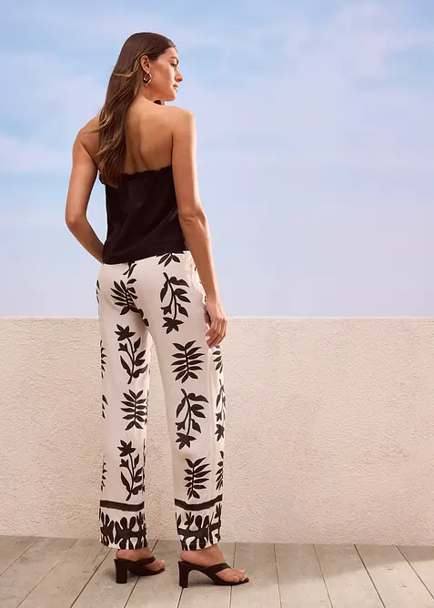 bedruckte Hose aus fließender Viskose, bonprix