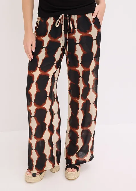 Pantalon ample à imprimé batik, bonprix