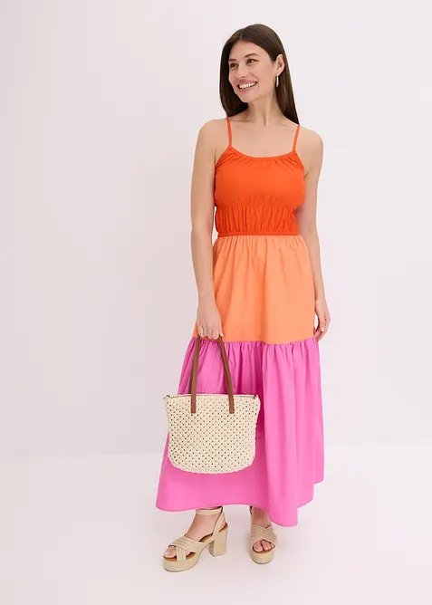 Robe à fines bretelles 100% coton, bonprix