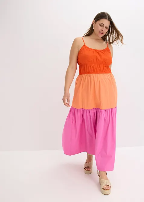 Robe à fines bretelles 100% coton, bonprix