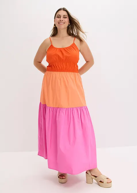 Robe à fines bretelles 100% coton, bonprix