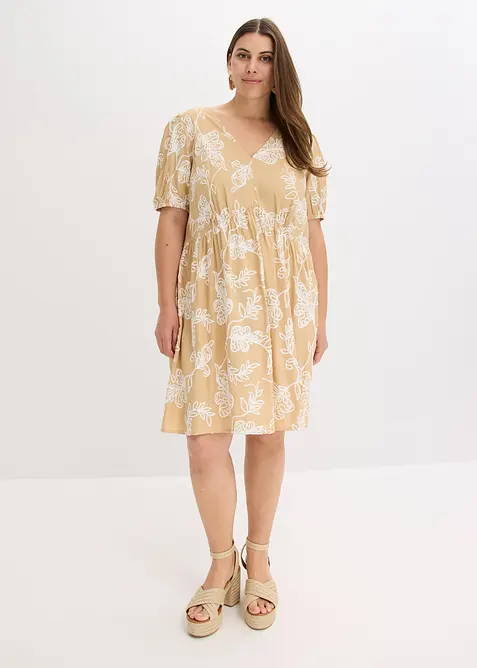 Robe-tunique brodée en viscose fluide, bonprix