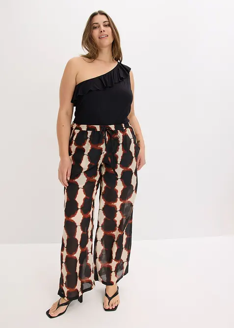 One-Shoulder-Top mit Volant aus softem Viskose-Mix, bonprix