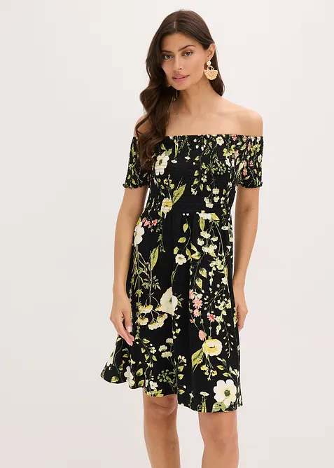 Carmen-Kleid aus softem Viskose-Mix, bonprix