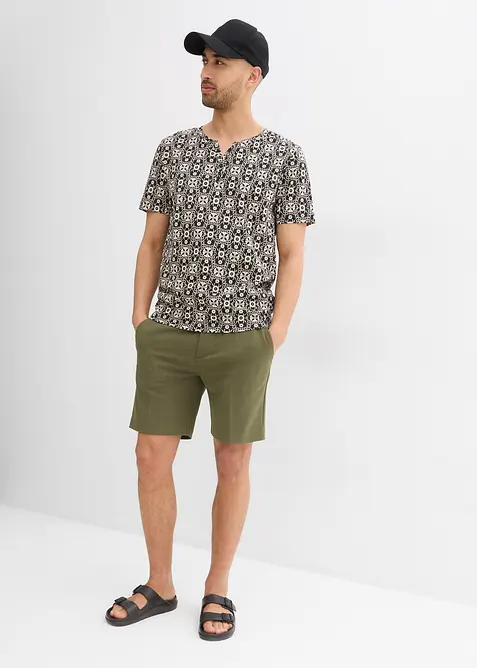 Henleyshirt aus reiner Baumwolle, bonprix