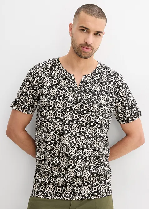 Henleyshirt aus reiner Baumwolle, bonprix
