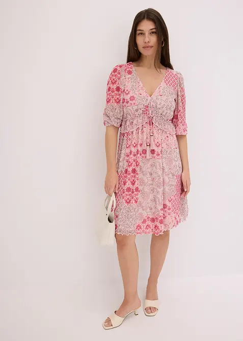 Robe-tunique en mesh imprimé, bonprix