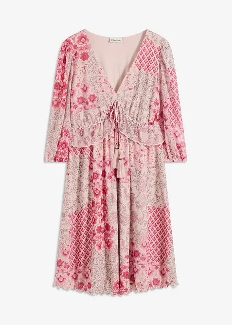 bedrucktes Mesh-Tunika-Kleid, bonprix