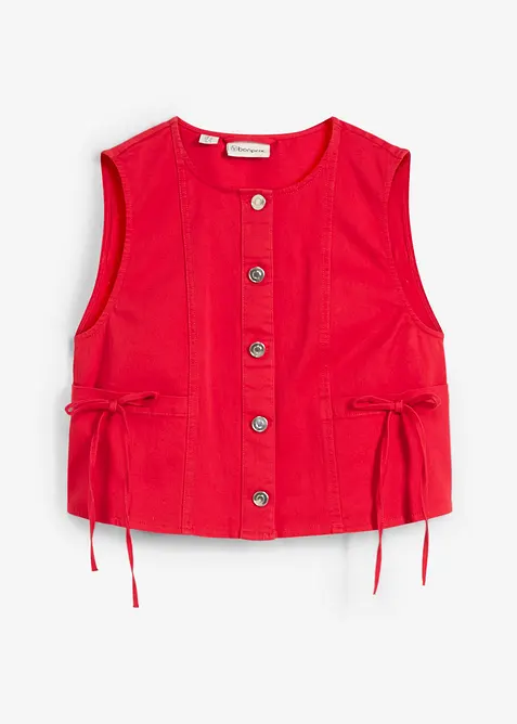 Gilet sans manches en twill de coton extensible, bonprix