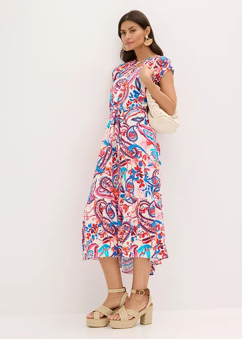 Hemdblusenkleid aus fließender Viscose, bonprix