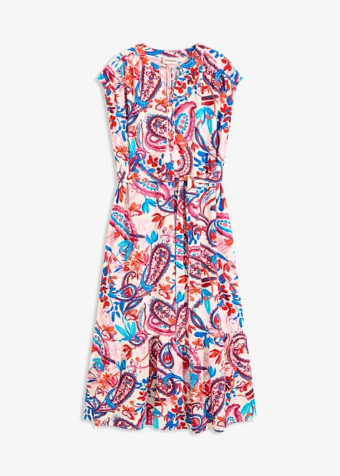 Hemdblusenkleid aus fließender Viscose, bonprix