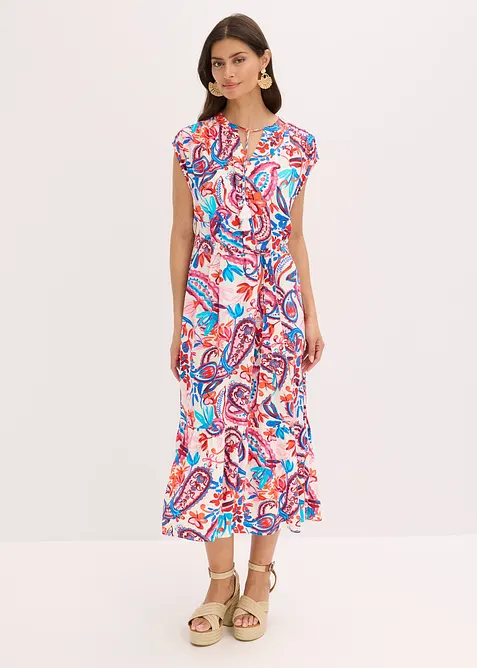 Hemdblusenkleid aus fließender Viscose, bonprix