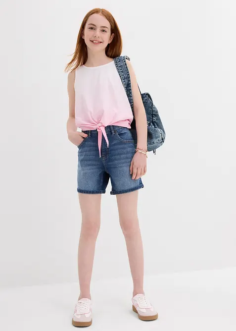 Bermuda en jean, taille mi-haute, bonprix