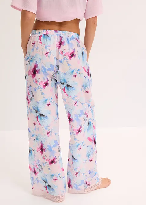 Lange Pyjamahose aus glänzendem Satin, bonprix