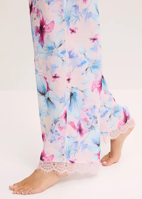 Lange Pyjamahose aus glänzendem Satin, bonprix