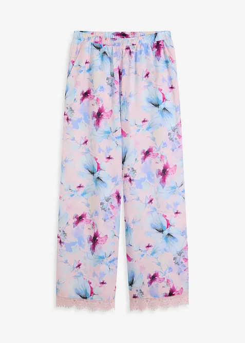 Lange Pyjamahose aus glänzendem Satin, bonprix