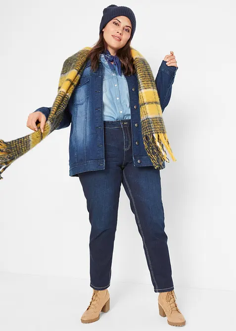 Jean Boyfriend taille mi-haute, extensible, bonprix