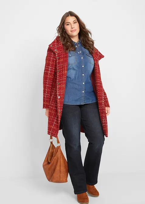 Jean bootcut taille mi-haute, extensible, bonprix