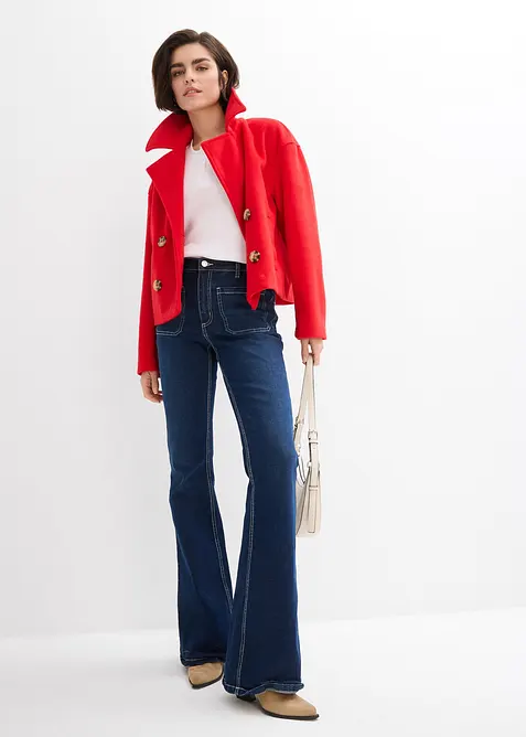 Bootcut-Jeans High Waist, Stretch Full Length, bonprix