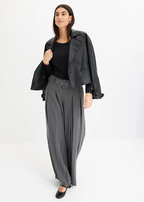 Pantalon de tailleur fluide en viscose mélangée, bonprix