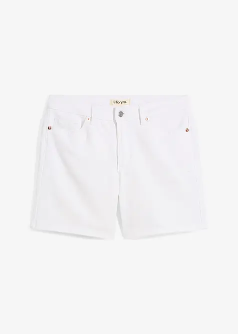 Bermuda en jean taille mi-haute, peu extensible, bonprix