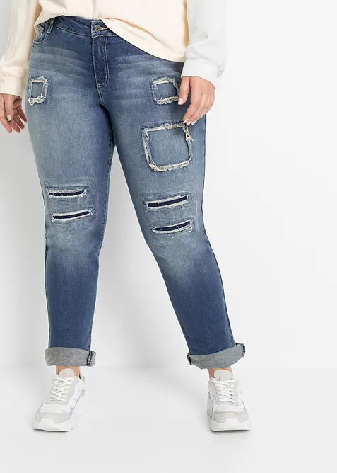 Jean boyfriend taille mi-haute, bonprix