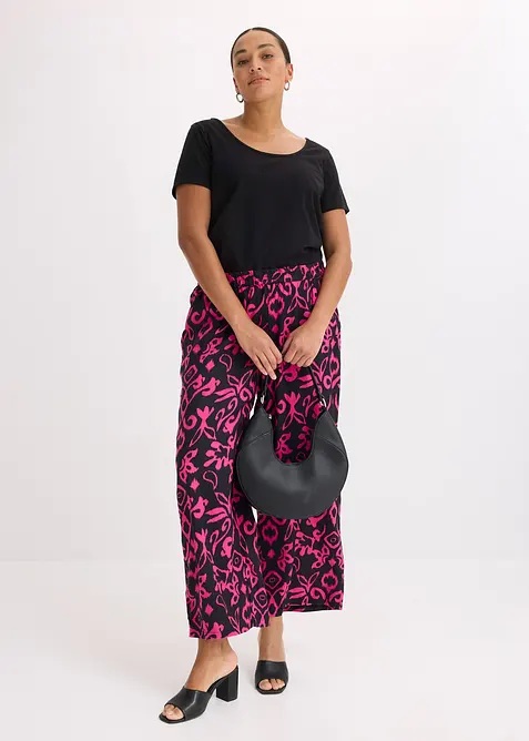 Pantalon large en viscose fluide, bonprix