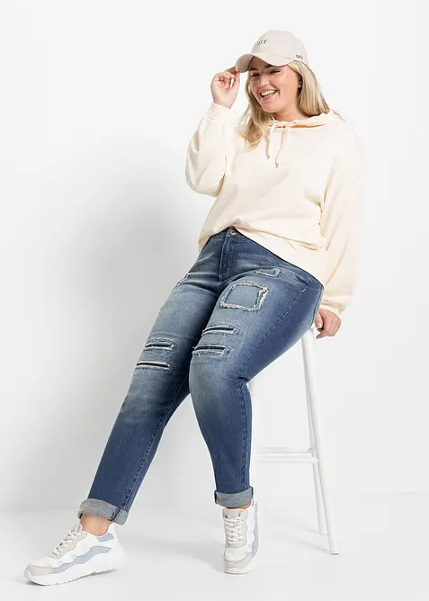 Jean boyfriend taille mi-haute, bonprix