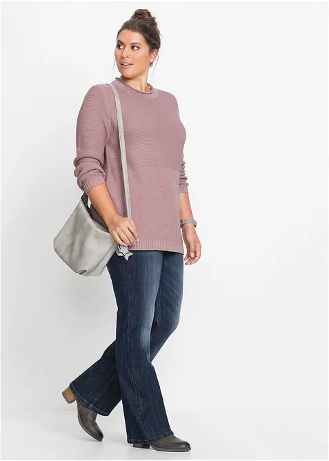 Jean bootcut taille haute, extensible et confortable, bonprix