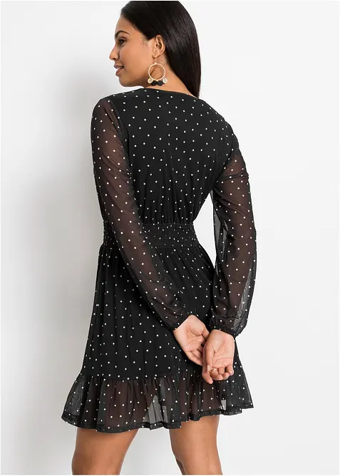 Robe courte à base volantée, bonprix
