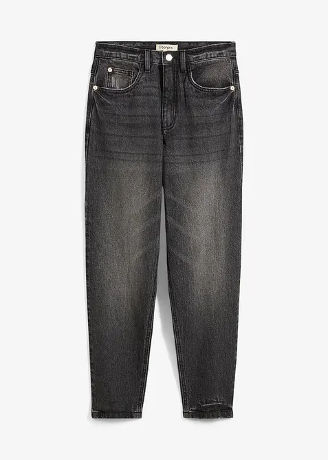 Mom Jeans High Waist, Low Stretch cropped, bonprix
