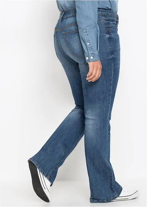 Jean bootcut taille mi-haute, extensible et confortable, bonprix