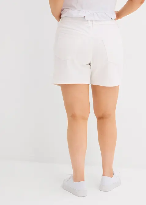 Bermuda en jean taille mi-haute, peu extensible, bonprix