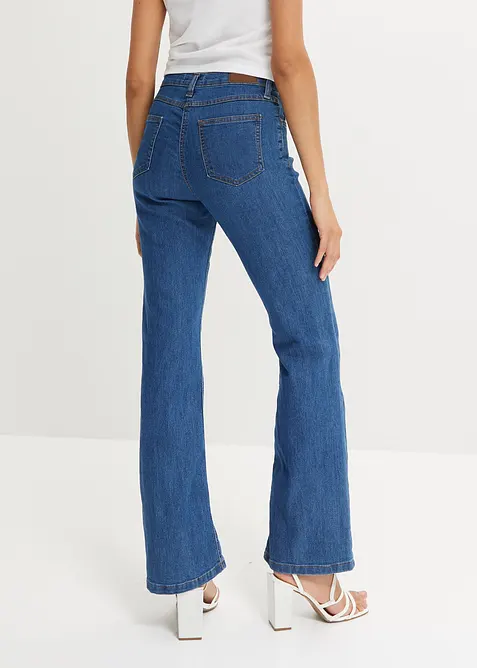 Jean bootcut taille mi-haute, extensible, bonprix