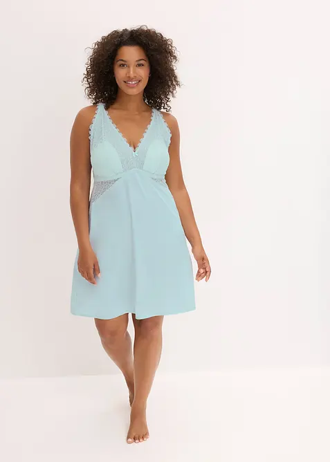 Negligé mit glänzendem Material, bonprix