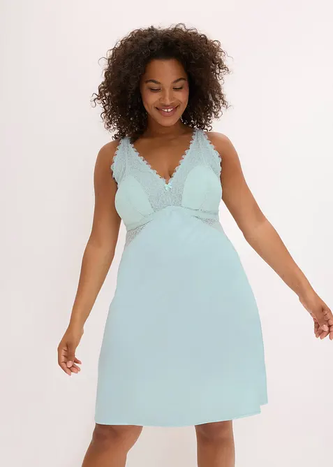 Negligé mit glänzendem Material, bonprix