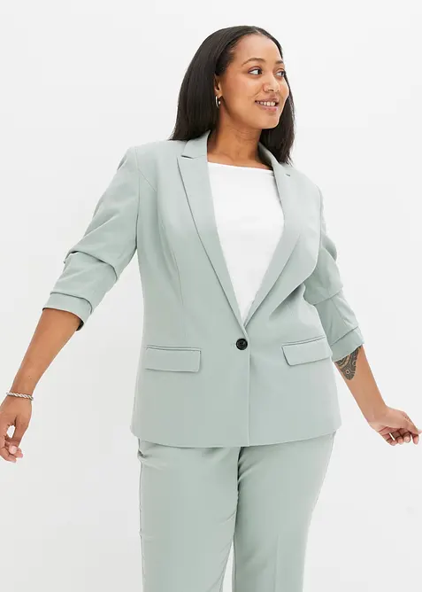 Blazer &agrave; manches fronc&eacute;es, bonprix